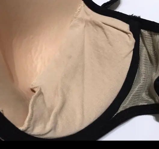 Illusion Padded Underwire Black Bra Size 36DD