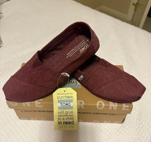 Toms Tom’s Burgundy Earthwise Vegan Classics 