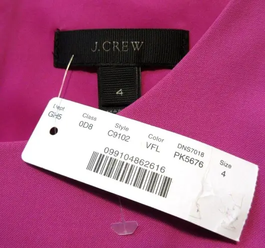 J.Crew NWT  Resume Sheath in Vivid Flamingo Pink Stretch Wool Dress 4 $188