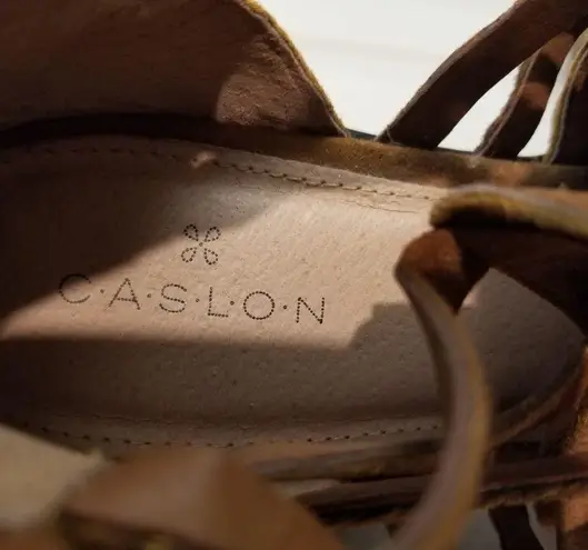 Caslon {7.5M} Liam Braided Strappy Brown Bootie