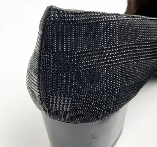 Aerosoles Black Plaid Touchpad Heel Rest Tassel Block Heels Loafers, Size 7.5