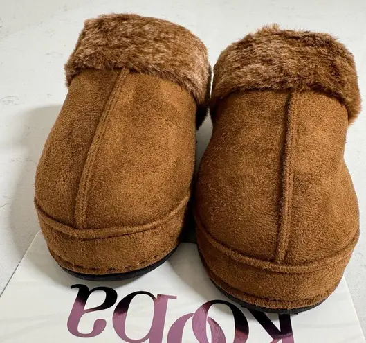 Kooba  women Microsuede Scuff Chestnut slippers size L 8 -9  NWT