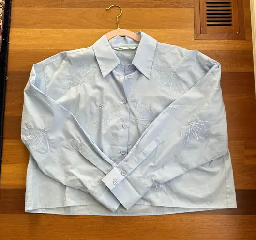 ZARA NWOT Sequined Button Down Shirt  - Image 6