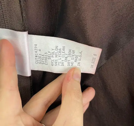 Tadashi Shoji Dark Brown Taffeta Ruched Formal Fitted Top