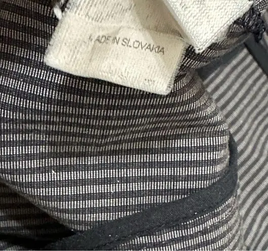 Les Copains Women’s Size 40 4 Gray Black Pinstriped Cigarette Trousers Pants