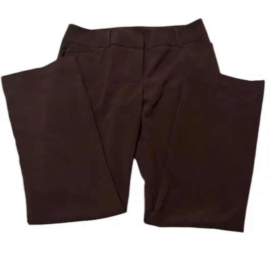 NWOT NY & CO size 12 average brown stretchy zip front pants Brown