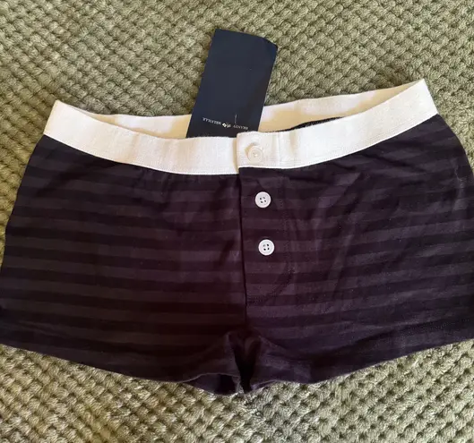 Brandy Melville Black Striped Shorts