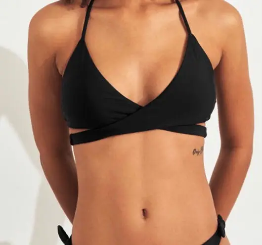 Hollister wrap triangle bikini top discount
