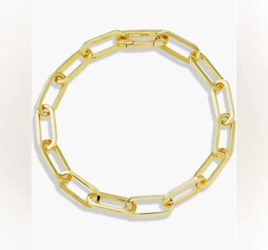 NEW! Savvy Cie Jewels Paperclip Link Bracelet Gold