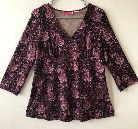 Liz Lange MATERNITY Top Womens Size Small 3/4 Sleeves