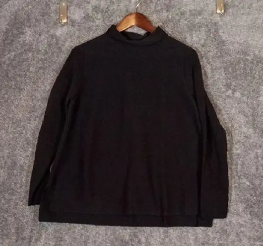 COS Black Turtleneck Sweater Timeless Knit Design Cotton Long Sleeve
