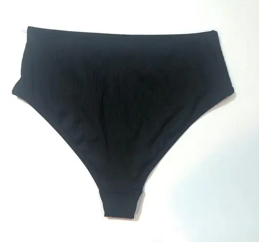 Topshop  Ribbed High Waist Bikini Bottoms