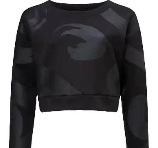 Sweaty Betty  Neoprene Long Sleeve Side Zip Pullover Workout Top Black Size S