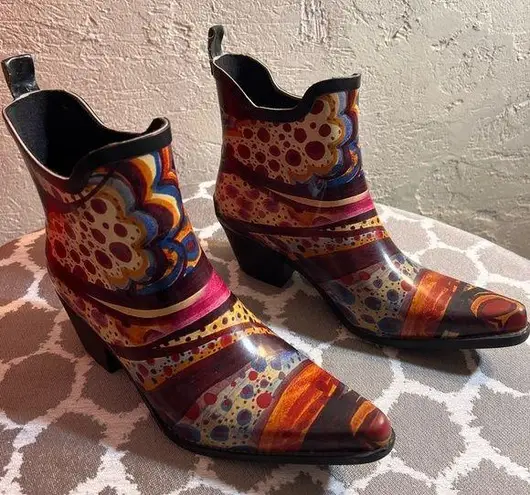 Corkys Red and Orange Winter Rain Boots Size 7