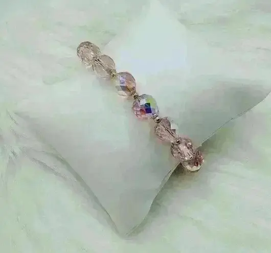 Sparkly Diana Pink Beaded Bracelet