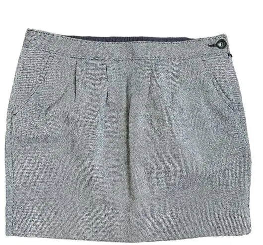 Old Navy Y2K  Corpcore Gray Tweed Mini Skirt Size 2