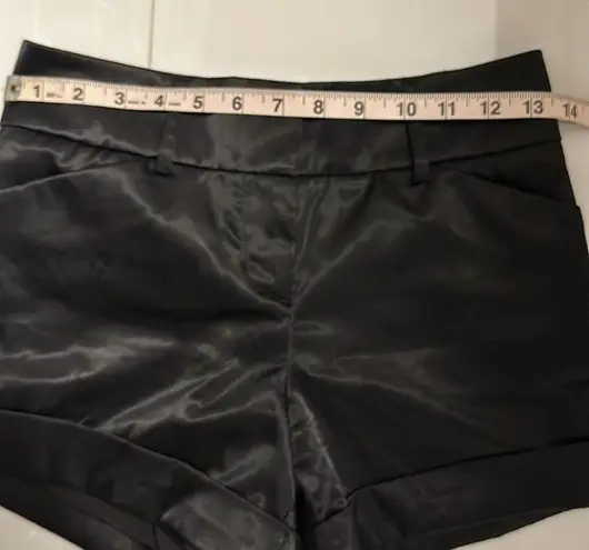 ZARA  shiny satin black shorts