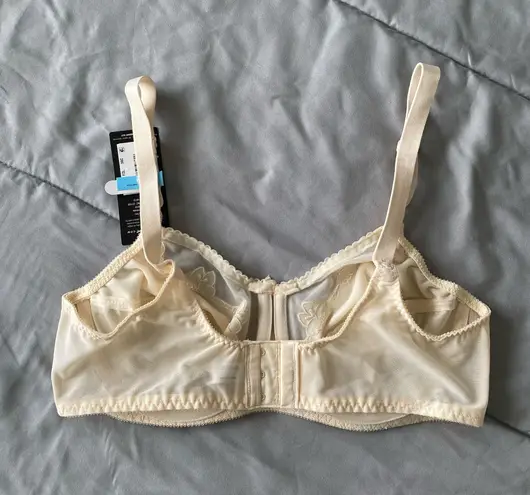 Bali Vintage 60s Bra Beige Original Full Coverage 36C Pinup Bullet Bra Floral NWT