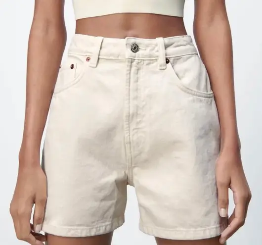 ZARA High Waisted Denim Shorts