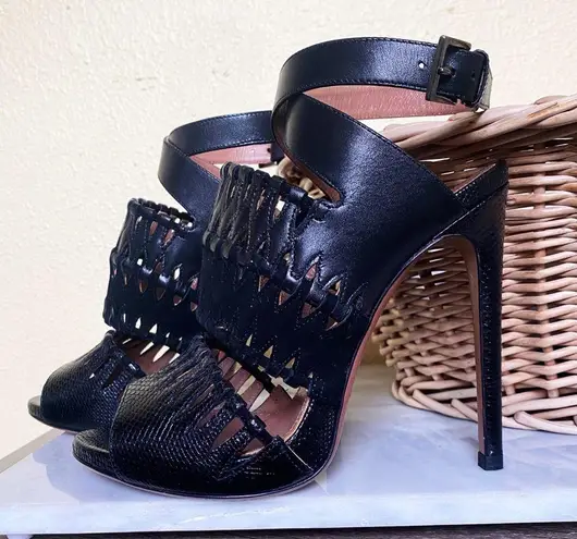 A.L.C. Auth. ALAÏSnakeskin Embossed Strappy Heels