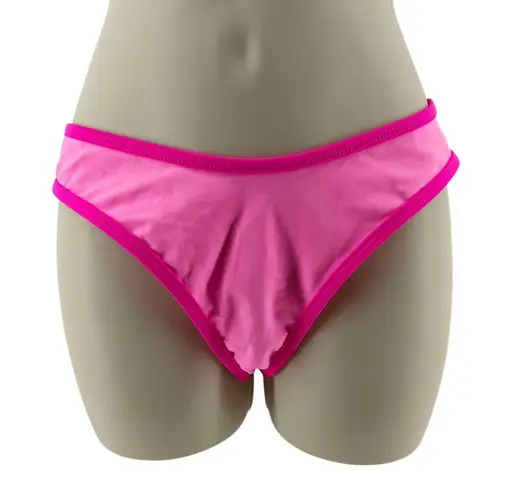 Two Tone Bright Pink String Bikini Set Womens Small