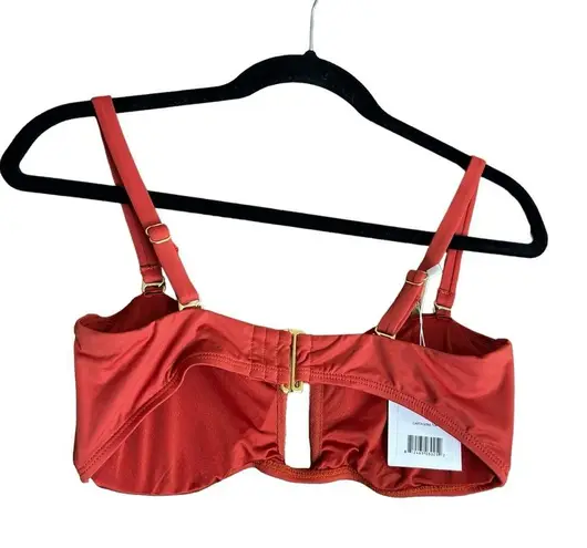 ANDIE NWT  Swim Cartagena Top Cut Out Center Adjustable Straps Bikini Size Small