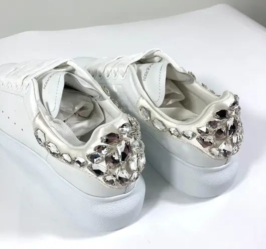 Alexander McQueen NWB Oversized Crystal Embellished Sneaker 38.5 EU 733014 Larry