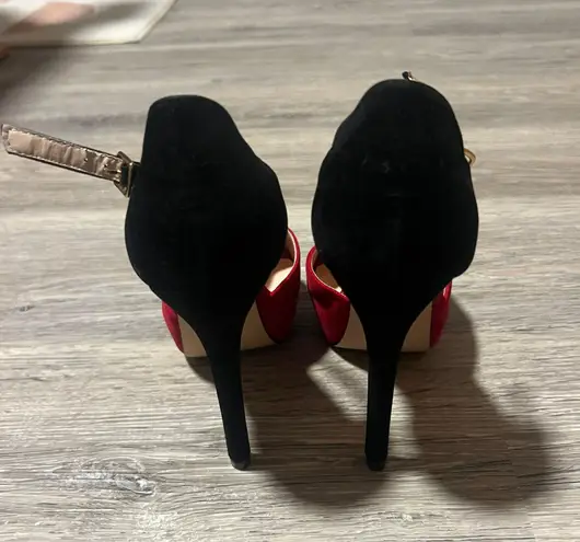 Boutique Red And Black Formal Stilettos
