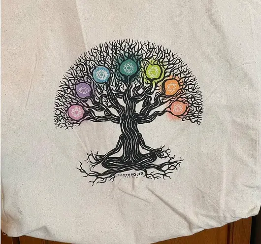 Earthbound  trading company organic cotton family tree canvas shopper tote