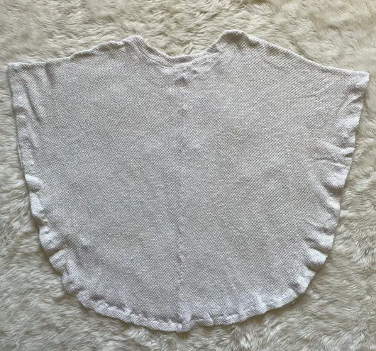 Velvet By Graham And Spencer Poncho Butterfly Sleeve Knit Pullover Cream M