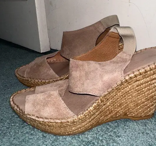 The Comfy Andre Assous Suede High Wedges