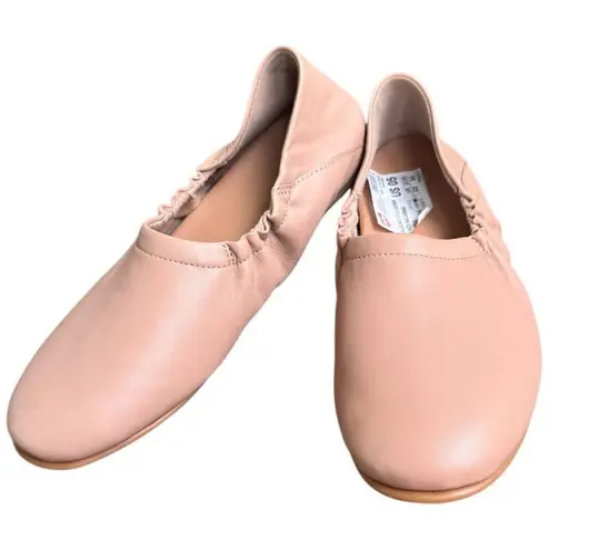 FitFlop Allegro Fold Down Back Ballerinas Beige Leather 5 NWT