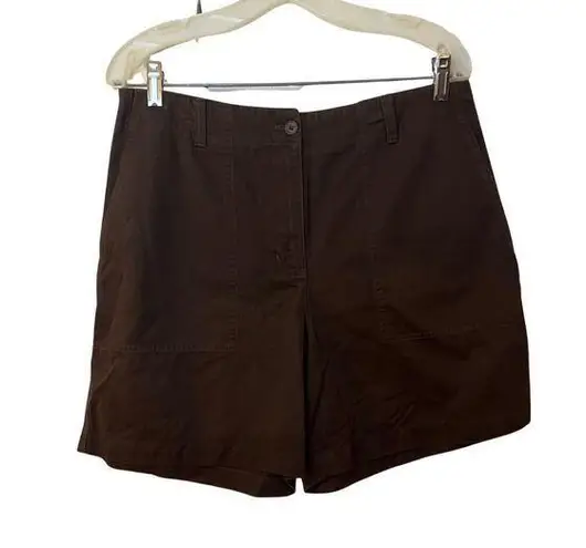 Jones New York Vtg Y2K  Sport 100% Cotton High Waisted Chino Khaki Shorts Sz 12