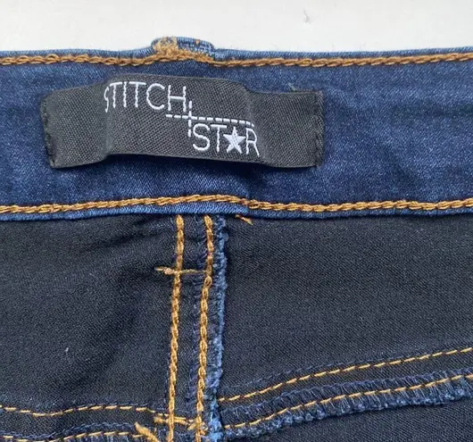 Stitch Star red stripe denim shorts, size 10