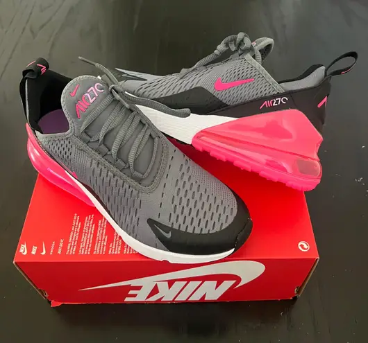 Nike New  Air Max 270 GS Smoke Grey Hyper Pink