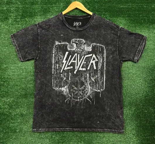 Slayer Eagle Statue Thrash Metal Band Mineral Wash T-Shirt Size Large