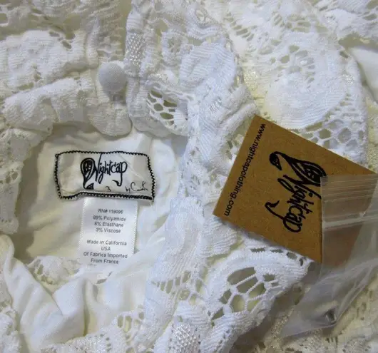 Nightcap NWT Dixie Lace Sheer Cutout Maxi in White Stretch Dress 3 / M $495