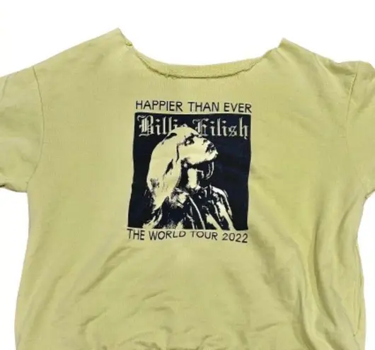 Billie Eilish Off-Shoulder "Happier Then Ever" World Tour 2022 Crewneck