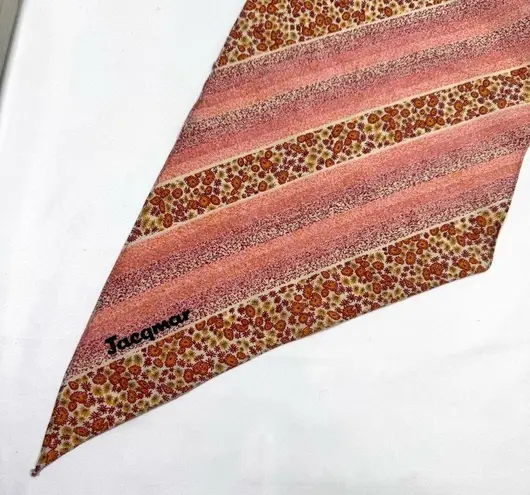 Vintage Jacqmar Micro Floral Print Scarf Red