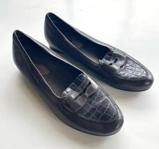 Munro Women Brown Leather Penny Loafer Shoe Size 8.5 M Work Comfy