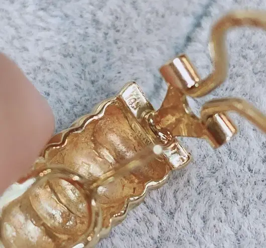 Ruby 14KT Yellow Gold Oval Sapphire Fine Statement Cabachon Omega Back Earrings