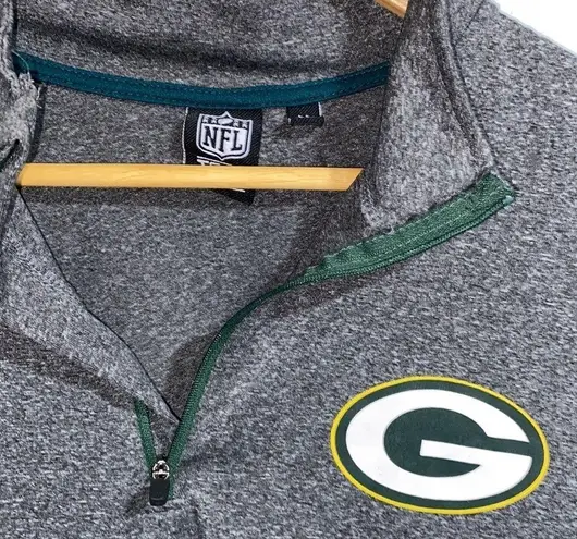 Green Bay packers‎ popover medium 3/4 zip football NFL team apparel Gray