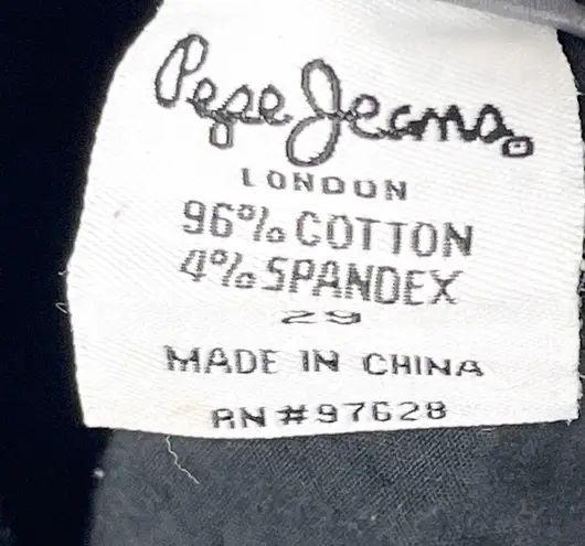 Pepe Jeans LONDON Black Embellished Pockets Jean Skirt, Size 29