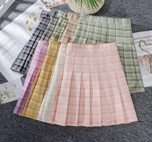 Comfy And Ready Plaid Skorts In Purple Size Large