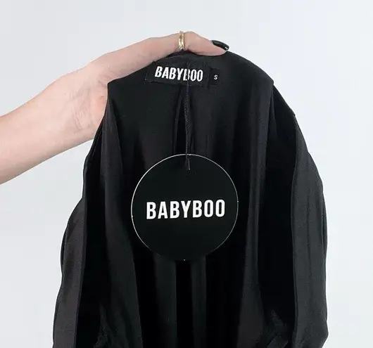 Babyboo NWT Black Raye Longsleeve Maxi Dress Size Small