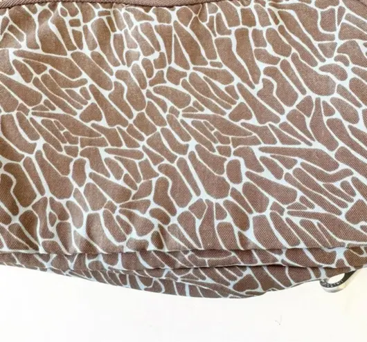 Baggallini Baggalini Taupe Travel Bag Crossbody Geo Print Pockets Organizing Turnlock RFID