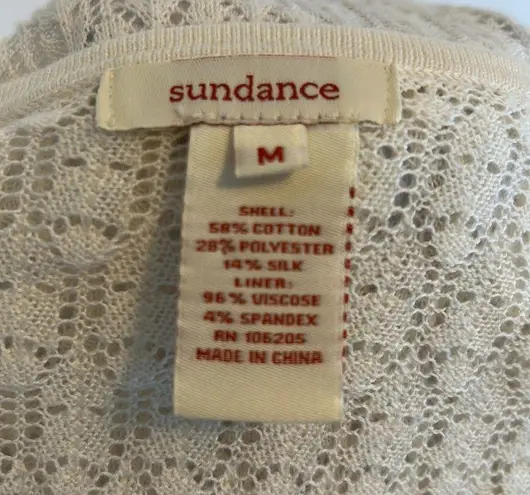 Sundance Josalyn Ivory Crochet Bell Sleeve Sweater Dress