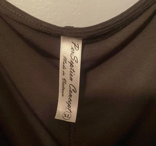 PerSeption Concept Olive (Dark) Green with Cut Sleeves and Tie Bottom