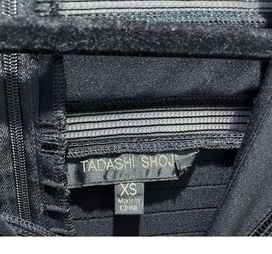 Tadashi Shoji Illusion Stripe Bateau Neckline Knee-Length Dress SZ XS