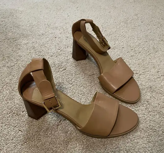 Enzo Angiolini Tan Block Heels